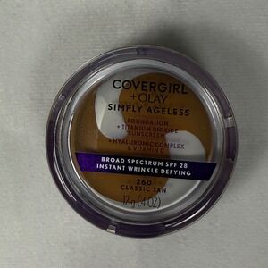 Covergirl Olay Simply Ageless Foundation 260 Classic Tan‎ SPF 28 Wrinkle Defying